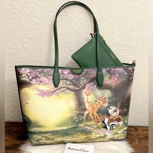 NWT Kate Spade X Disney Sutton Bambi Coated Canvas Tote K8803